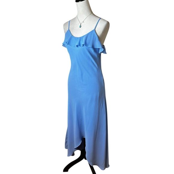 Vintage Chadwick’s Periwinkle Ruffle Slip Dress 6 | Y2K Coquette Fairy Formal - Picture 4 of 8